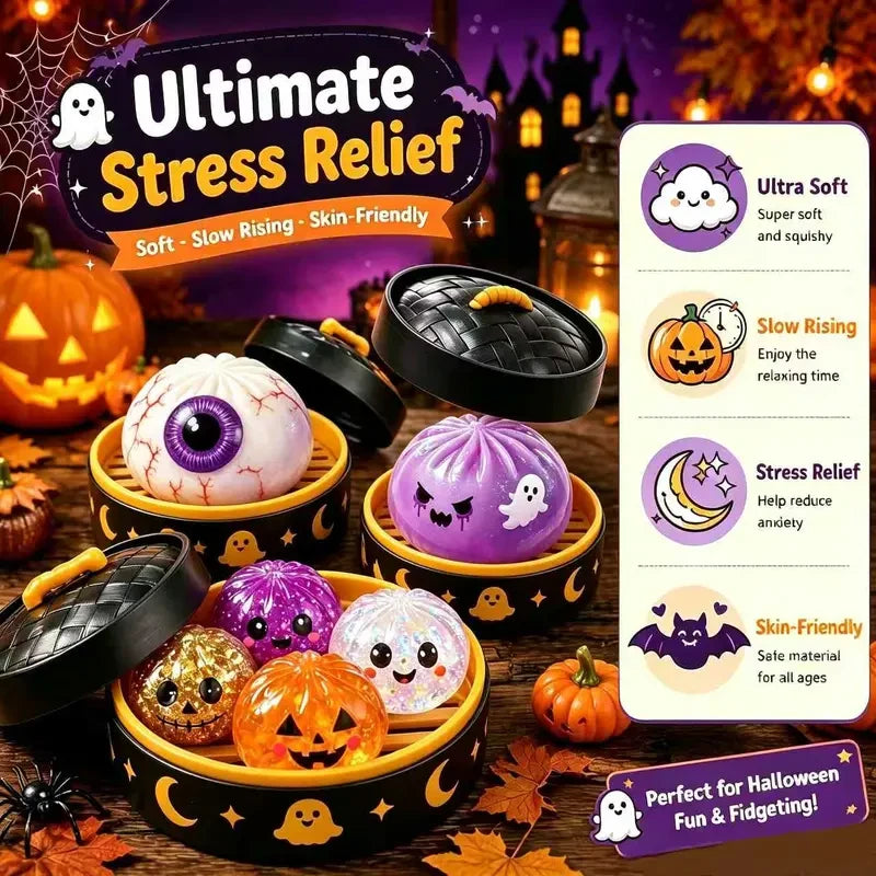 Spooky Ghost Dumpling Squeeze Toy